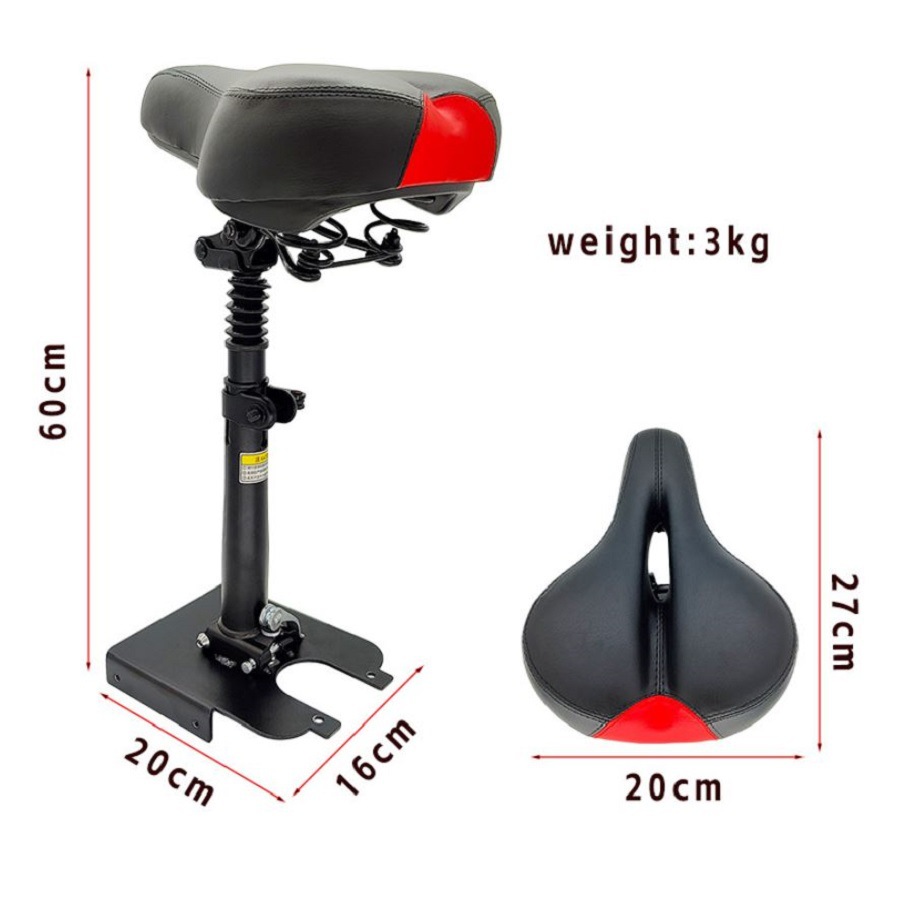 Asiento de scooter eléctrico M365/1S/Lite/Pro Scooter plegable sin perforación con silla de amortiguación doble