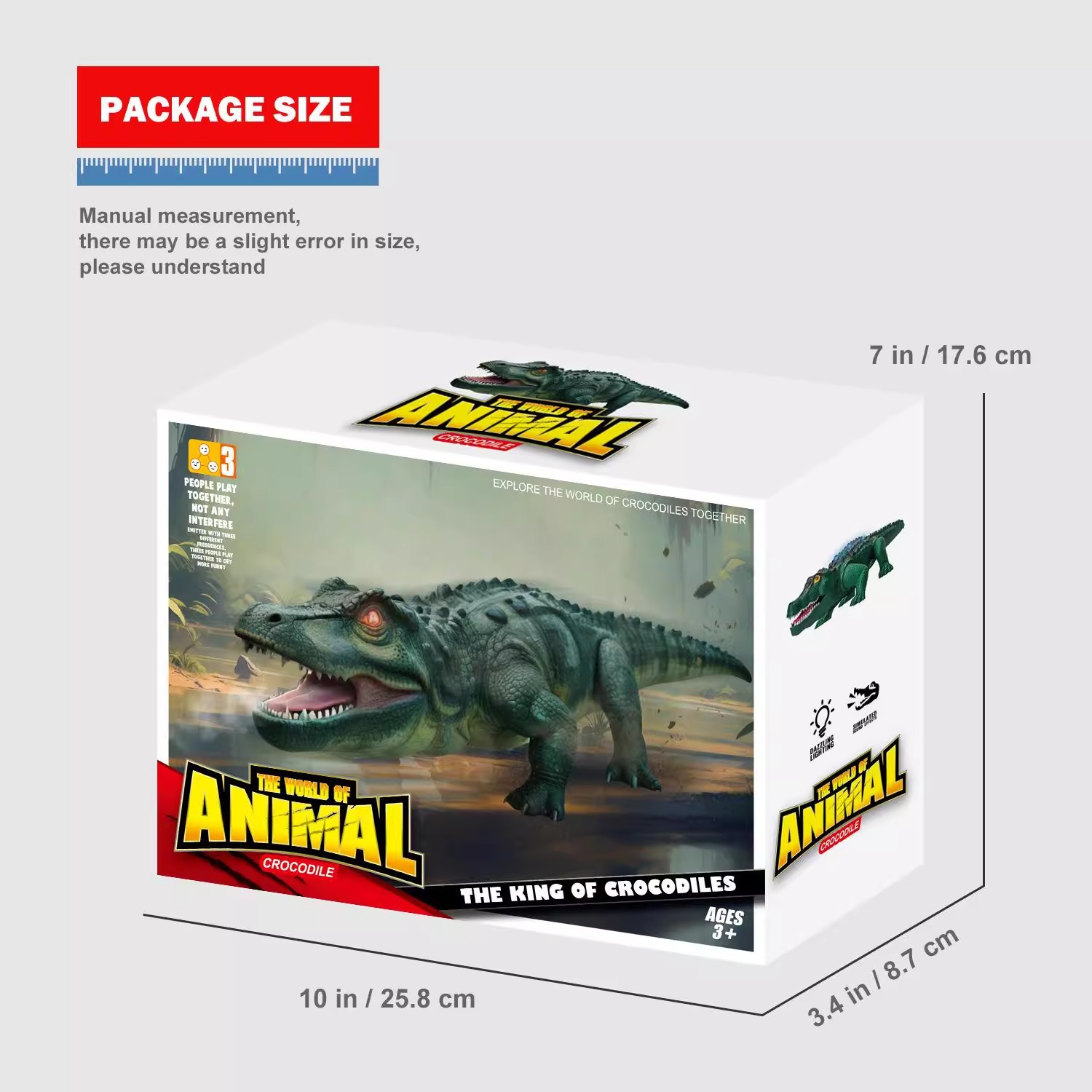 Juguetes de cocodrilo de control remoto transfronterizo Amazon simulación de sonido de sonido de rastreo eléctrico de niños manipulación de juguetes de control remoto parodia