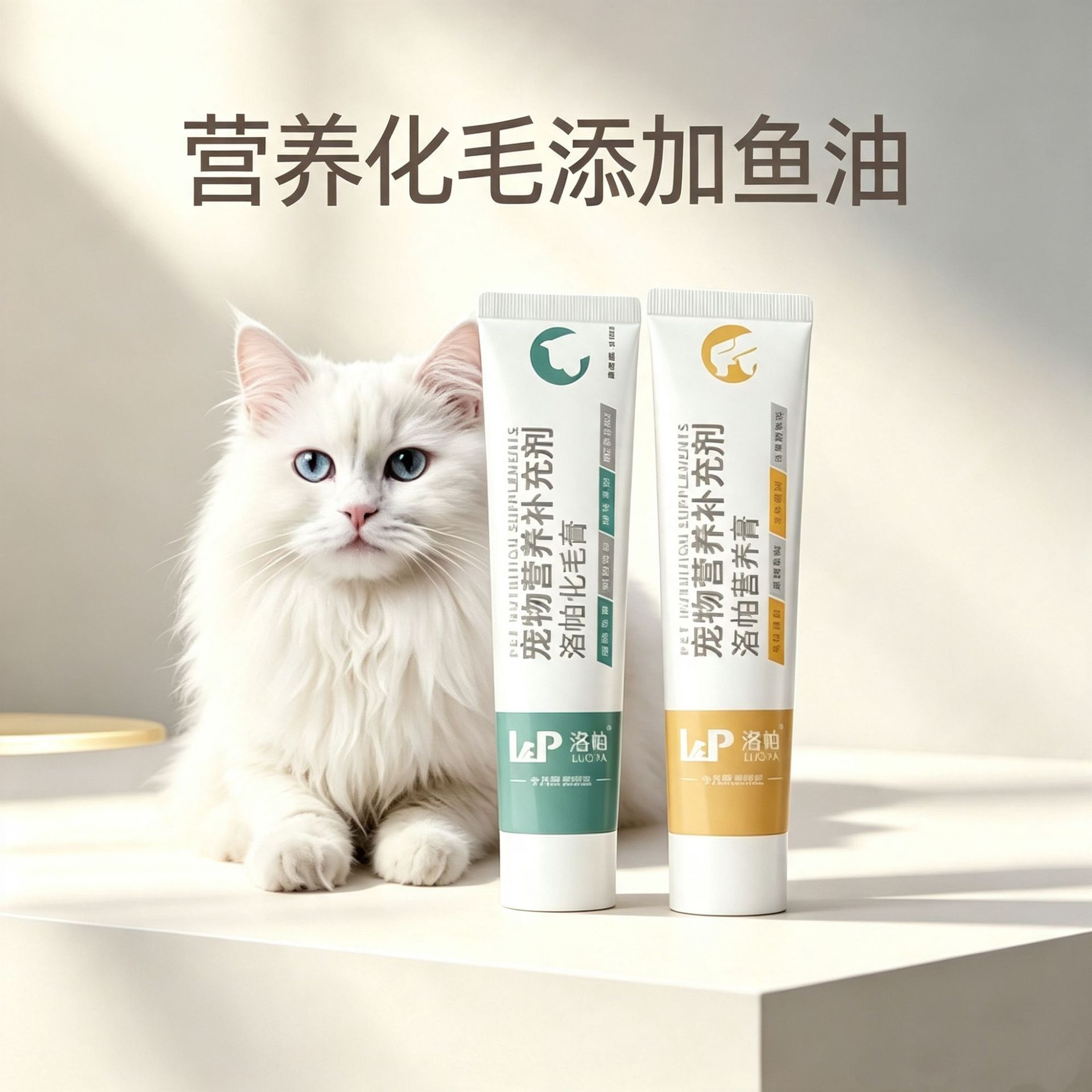 Cat Hairball Removal Cream, Nutritional Cream for Adult Cats and Kittens, Beautifying and Brightening Fur, Cat and Dog Nutritional Cream, Fish Oil