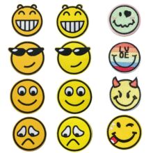 乐思Emoji趣味表情魔术贴时尚刺绣搞怪笑脸百搭补丁贴刺绣布贴