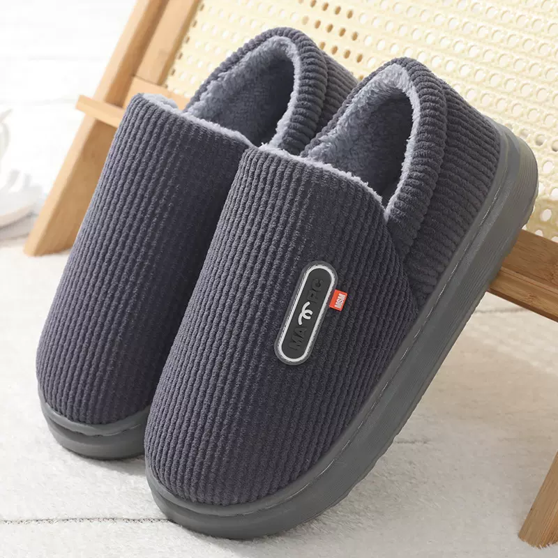 新品棉拖鞋女包跟秋冬保暖厚底加绒加厚月子鞋家用百搭棉鞋男跨境