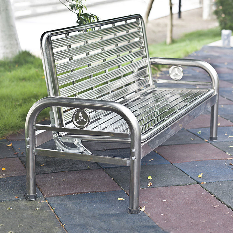 New Upgraded Dual-Purpose Adjustable Bed 304 Stainless Steel Sofa Bed Row Chair Integrated Foldableable Outdoor Steel Structure
