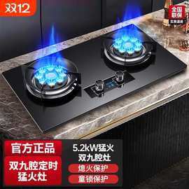 燃气灶双灶煤气灶家用嵌入式天然气台式液化气猛火炉具
