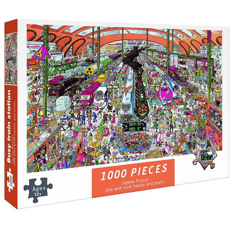 1.000 piezas de rompecabezas 1000 piezas de rompecabezas para niños versión para adultos niños y niñas de descompresión serie de curación de más de 6 años de edad 8-10 años