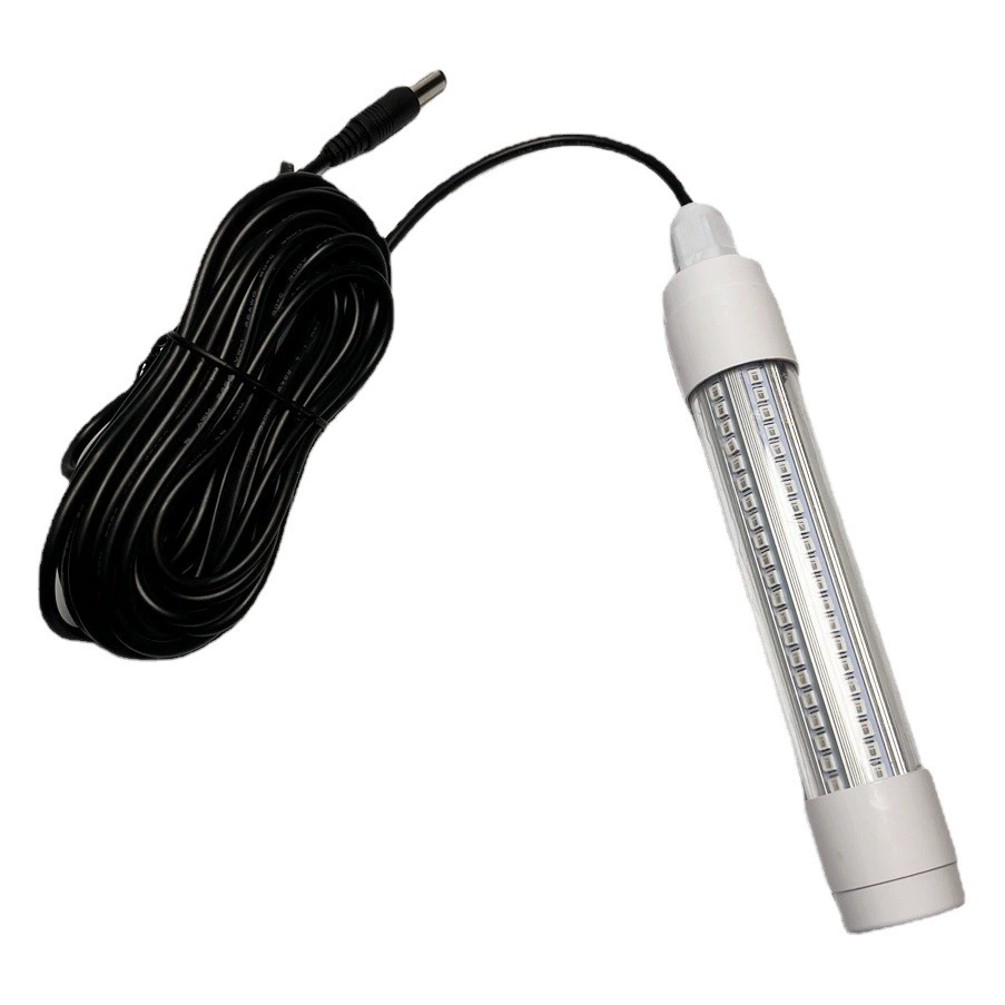 Светодиодная лампа для приманки рыбы, трансграничный новый продукт, светодиодный зеленый свет, набор для рыбы, теплый белый, синий, приманка для кальмара, 12 В, 24 В, светильник для ловли на плоту