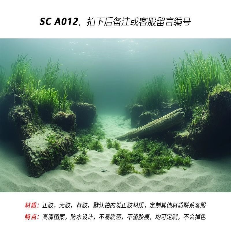 新しい水草水槽造園ハイエンド水槽背景ステッカー画像 5d 立体高精細立体絵画正粘着自己粘着|undefined