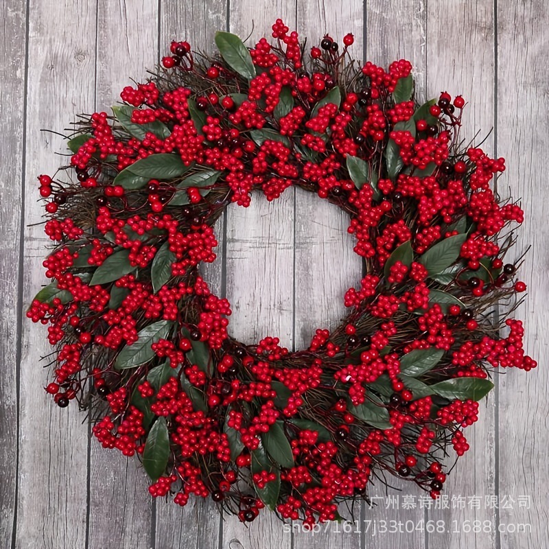 圣诞花环装饰手工仿真圣诞节花圈门挂装饰品Christmas Wreaths|undefined