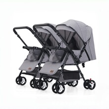 双胞胎婴儿推车溜娃神器大小娃可坐可躺轻便折叠两娃户外