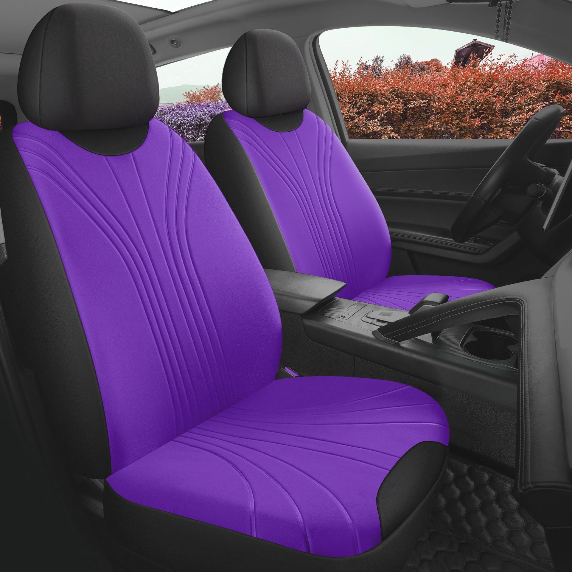 Foreign Trade Cross-Border Amazon Russia Universal Glacier Pattern Press Car Seat Cover Art Fabric Cushion Europe and America