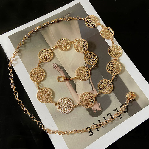 Metal belt for women summer student Korean new decorative suit dress ins trendy waist chain women's accessories