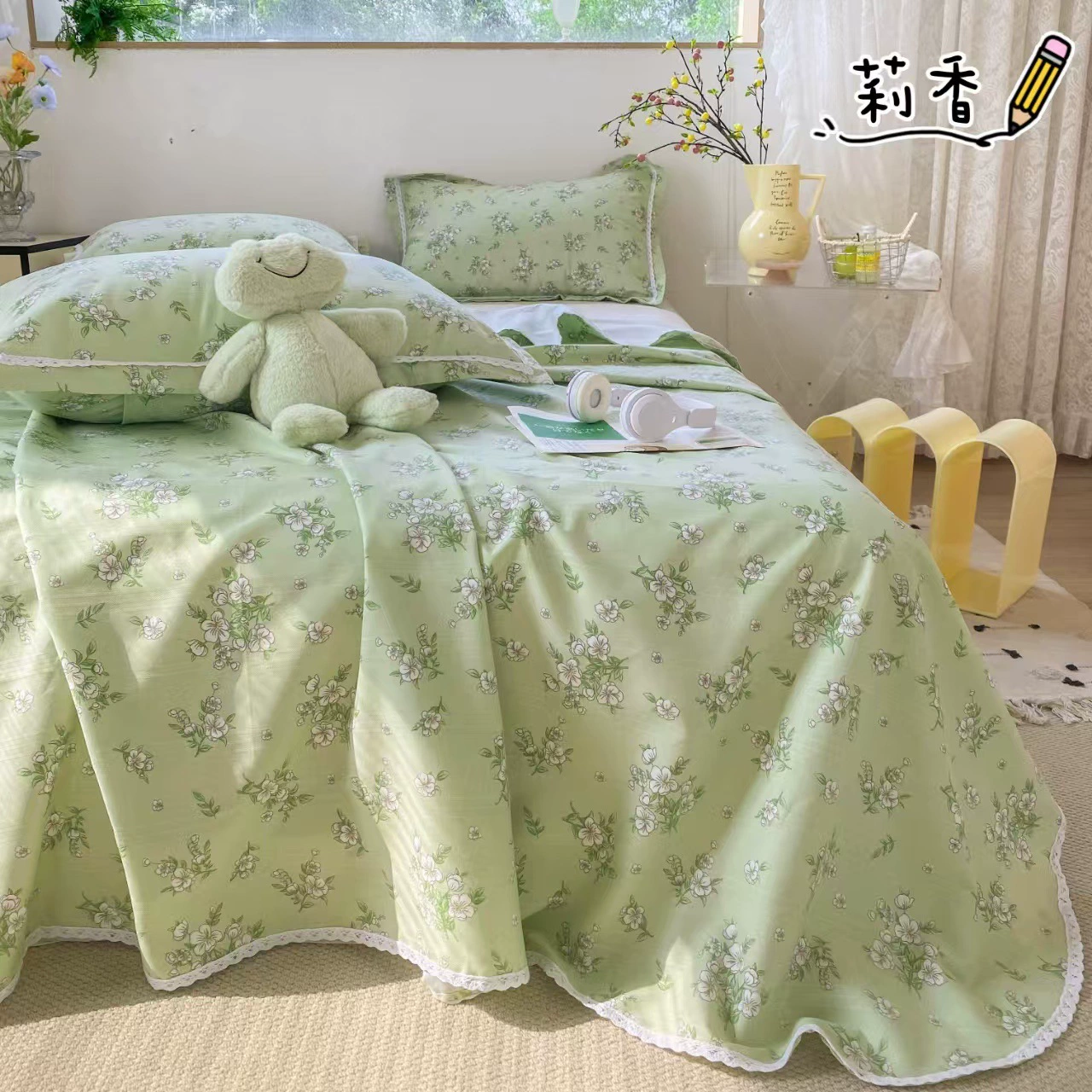 Summer mat, cotton set, sheet, 3 piece set, increased thickness