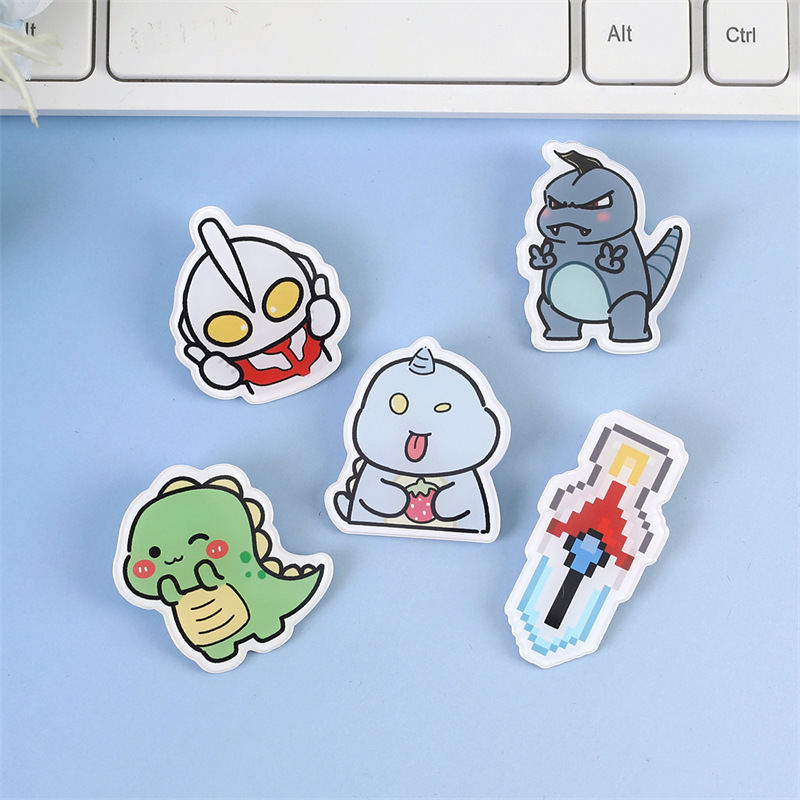 日韓ソフト萌えアニメ恐竜怪獣アクリルブローチ卸売りオーダーメイドバッグかわいいバッジのペンダント卸売り|undefined