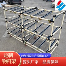 定制线边物料架车间生产周转筐备料件放置精益管线棒滑轨货架