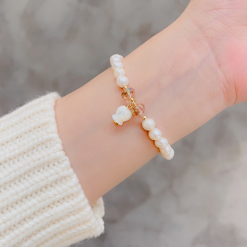 Original Design Flower Pearl Plating Bracelets 1 Piece