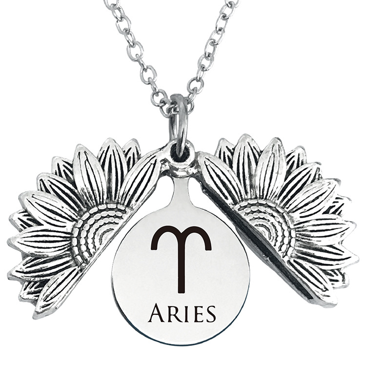 太阳花项链 银色 白羊座 750