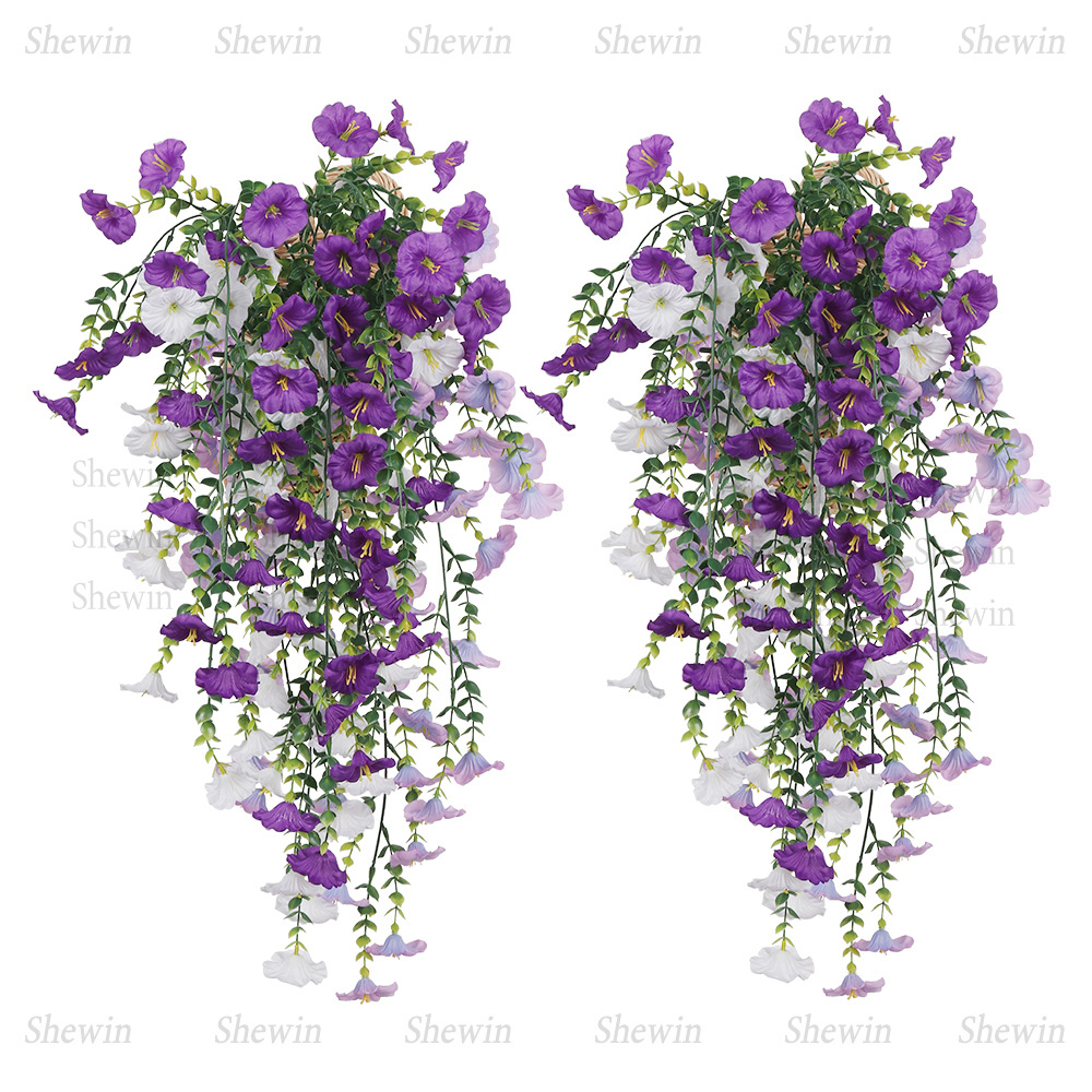 Guirnalda de Flores Artificiales de Primavera para Decoración de Paredes, Restaurante, Pascua, Hogar, Flores de Seda Artificiales Colgantes