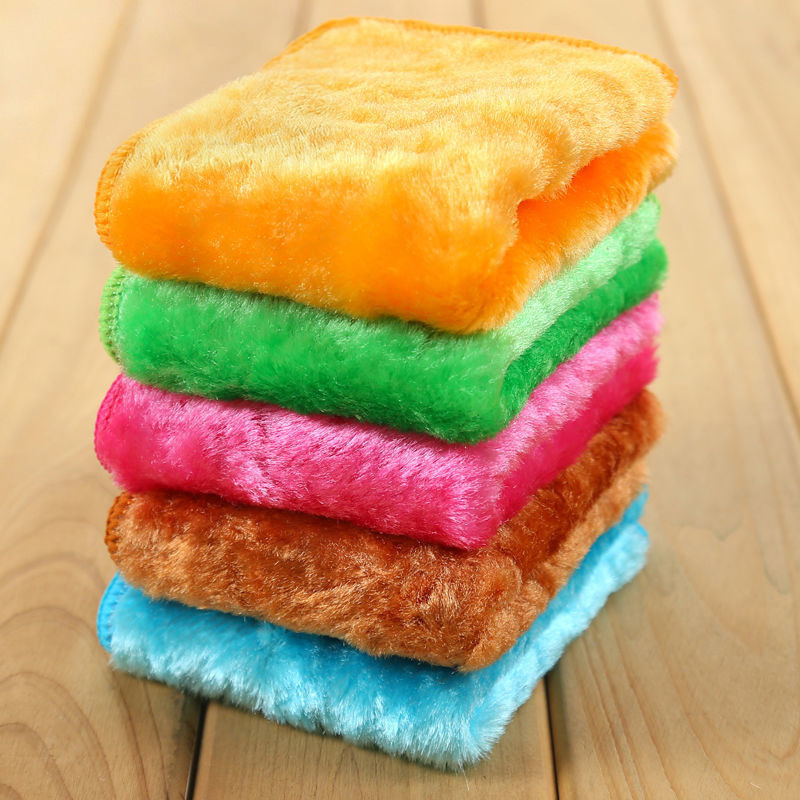 Wood Fiber Cloth Is Not Easy to Absorb Oil, Dishwashing Cloth, Cleaning Rag, Household Water-Absorbing Oil-Removing Dish Towel, Easy to Clean