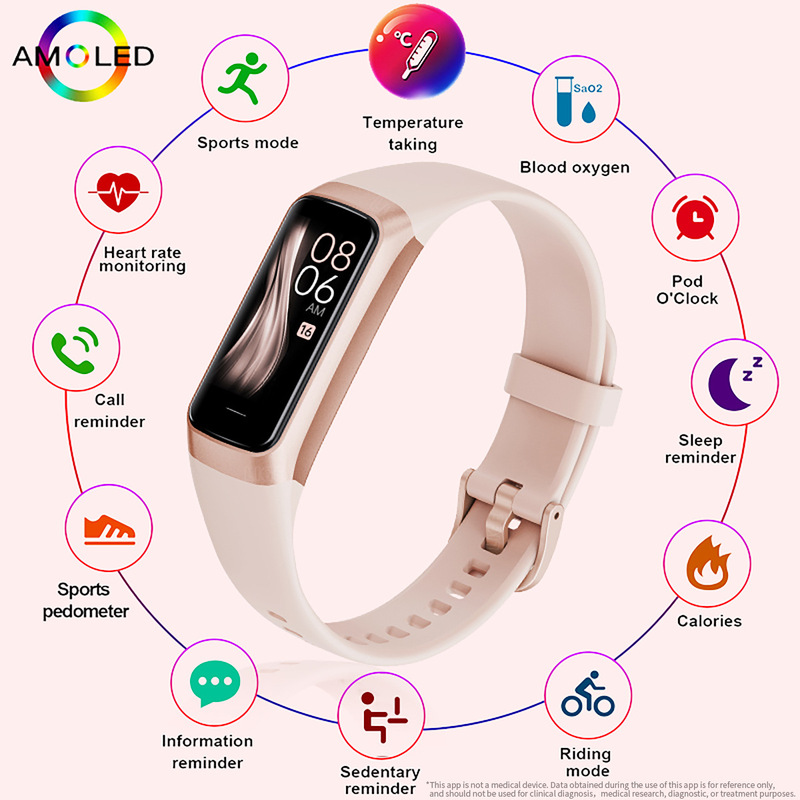Cross-Border C60 Smart Sports Bracelet with Heart Rate Monitoring, Three-Proof Features, Step Counting, Sleep Reminder, and Bluetooth Smart Bracelet