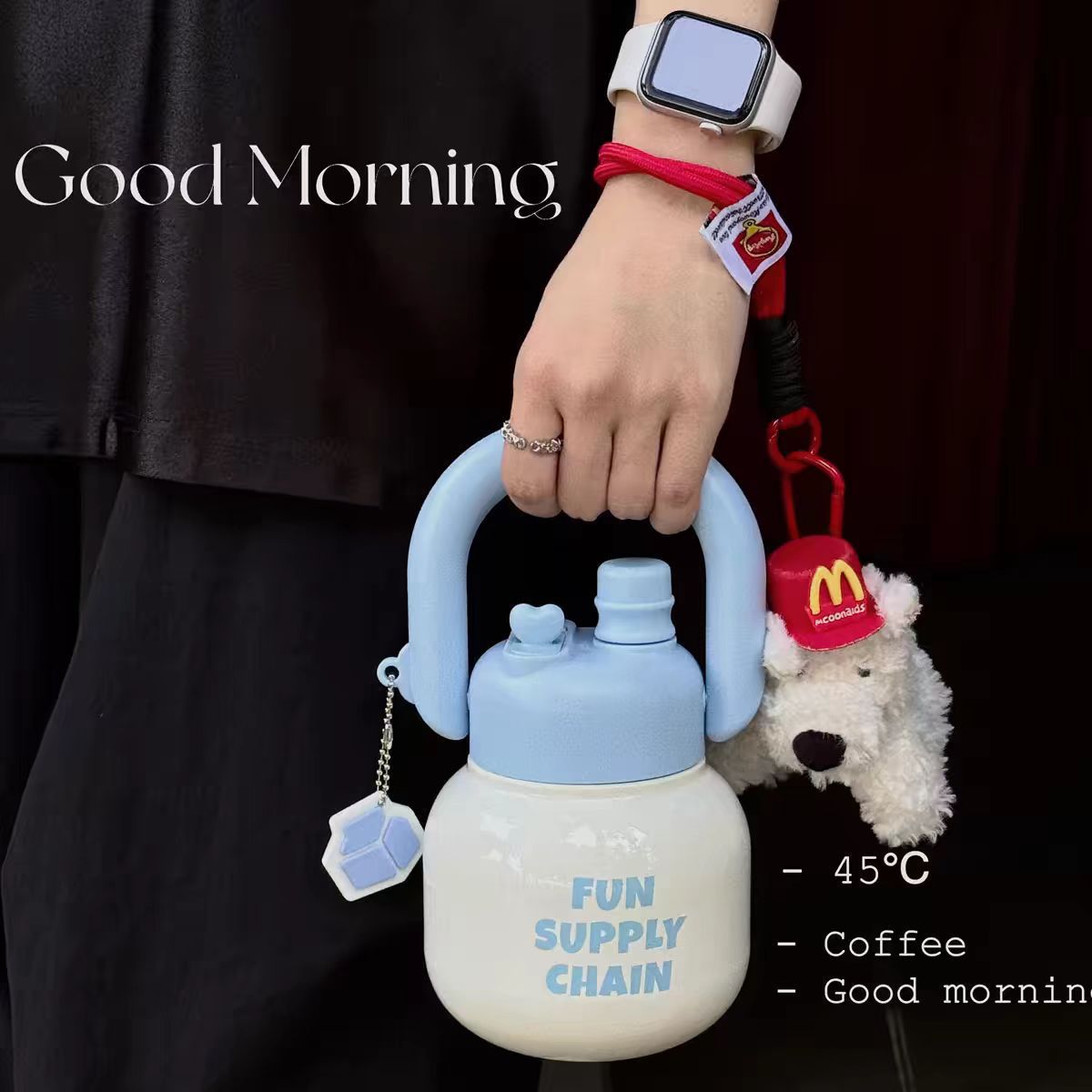 Celebridades de Internet que llevan una olla, termo, niña, estudiante de alto valor, taza de agua de acero inoxidable 316, taza de regalo de evento de gran capacidad