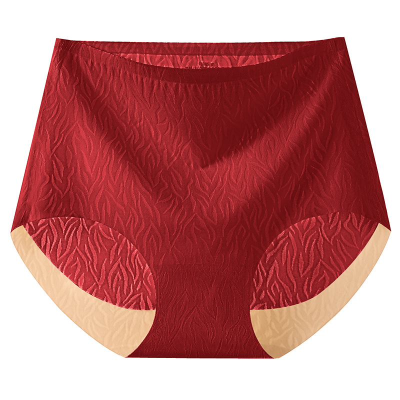 Ropa interior de seda de hielo para mujer, cintura alta sin costuras, abdomen, vientre fuerte, bolsa antibacteriana de algodón puro, glúteos, glúteos, estilo fino de verano