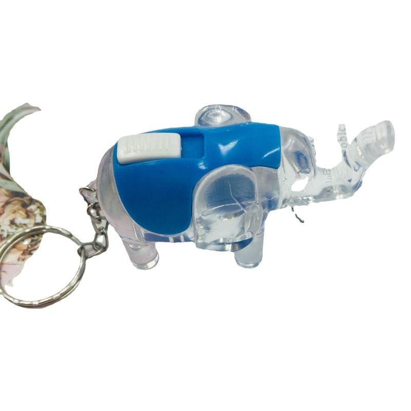 Transfronterizo creativo LED luminoso elefante llavero coche bolsa colgante pequeño regalo logotipo imprimible juguete luminoso