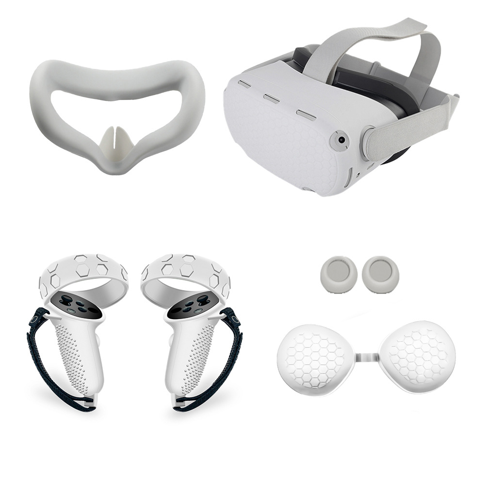 Adecuado para oculus quest2 silicona traje protector máscara a prueba de fugas máscara de ojo Segunda Generación mango cubierta Accesorios