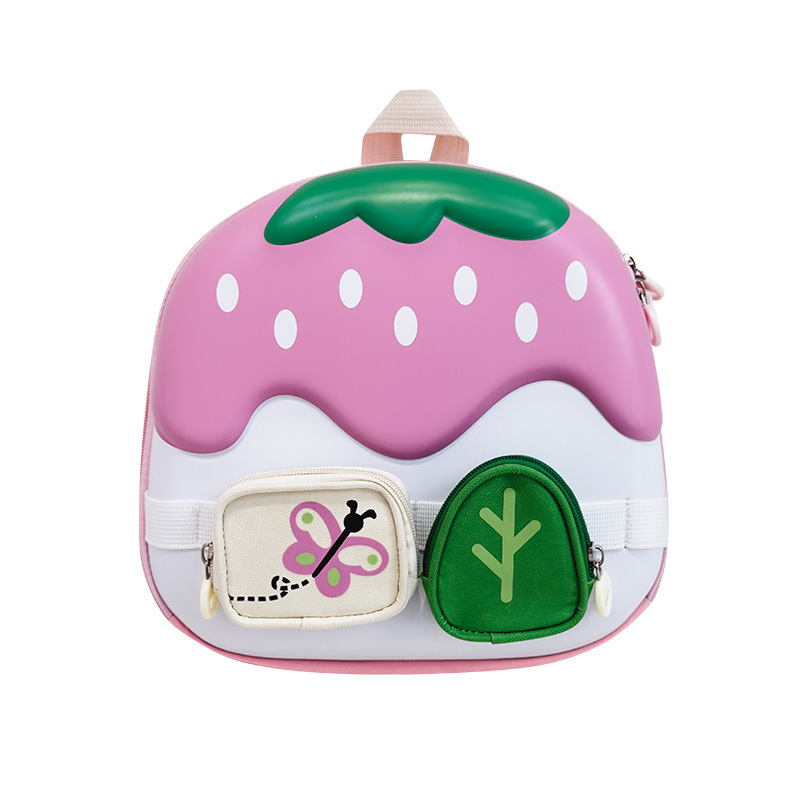 Jardín de infantes mochila infantil creativa y encantadora casa de hongos en forma de mochila para niños y niñas, mochila de cáscara de huevo ligera para niños