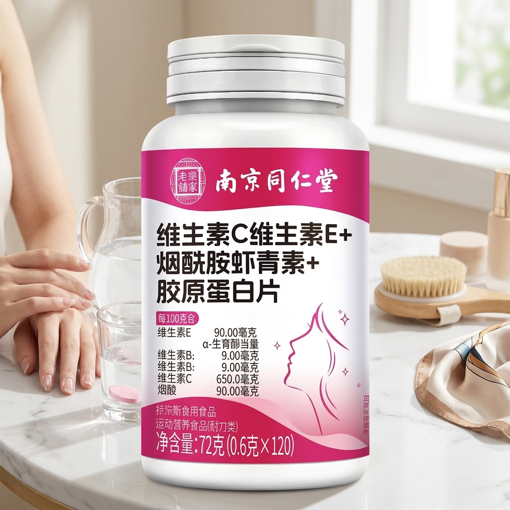 Vitamin C Vitamin E Nicotinamide White Tomato Grape Seed Astaxanthin Tablets 120 Count Sports Nutrition Endurance Support specifications