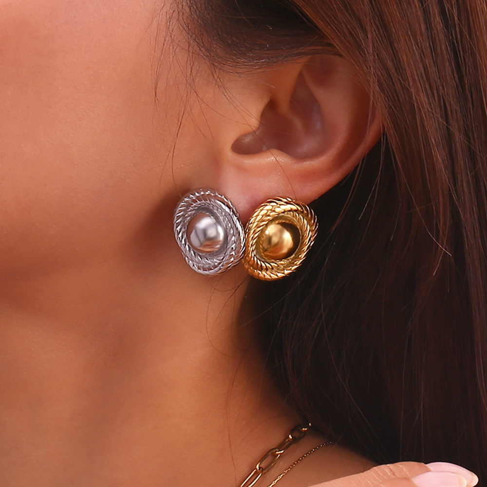 15g Weight 316L Stainless Steel Ear Needle Material 18K Gold Plated Plating Material Drop Earrings, Ear Studs Classification 1 Pair Quantity Holiday, Daily Occasion 316L Stainless Steel Material Geometric Pattern All Seasons Season Women's Gender Retro, Simple Style Style Waterproof Non Tarnish, Surgical Steel, Plating Craft 18K Gold Plated 316L Stainless Steel Geometric Waterproof Non Tarnish Surgical Steel Retro Simple Style Drop Earrings Ear Studs For Women's 13
