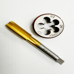 U.S. tap die suit U.S. tap titanium plated U.S. die 2 Pack 1/2-28 wholesale
