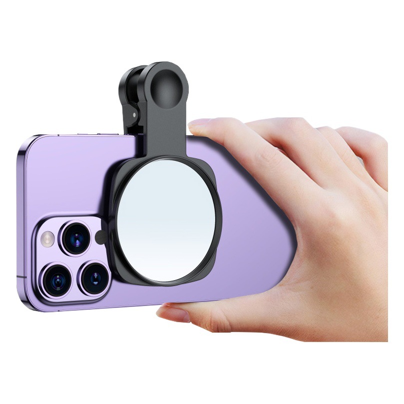 Tiktok popular teléfono móvil cámara trasera HD reflexivo selfie lente Cámara artefacto con clip caja de almacenamiento Universal