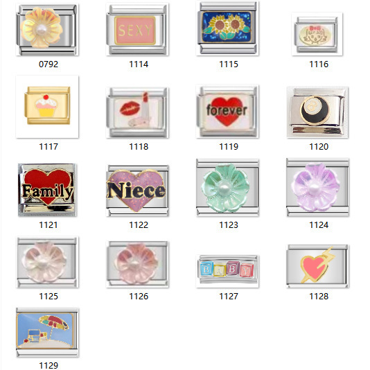 Global Hot-Selling Summer Handmade Elastic Beads Single Detachable Mix and Match Flower Series Lipstick Sexy Module Bracelet