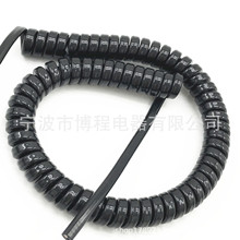 PU弹簧PVC弹簧线耐寒材料弹簧电源线ROHS环保TPU弹簧线两芯弹簧线