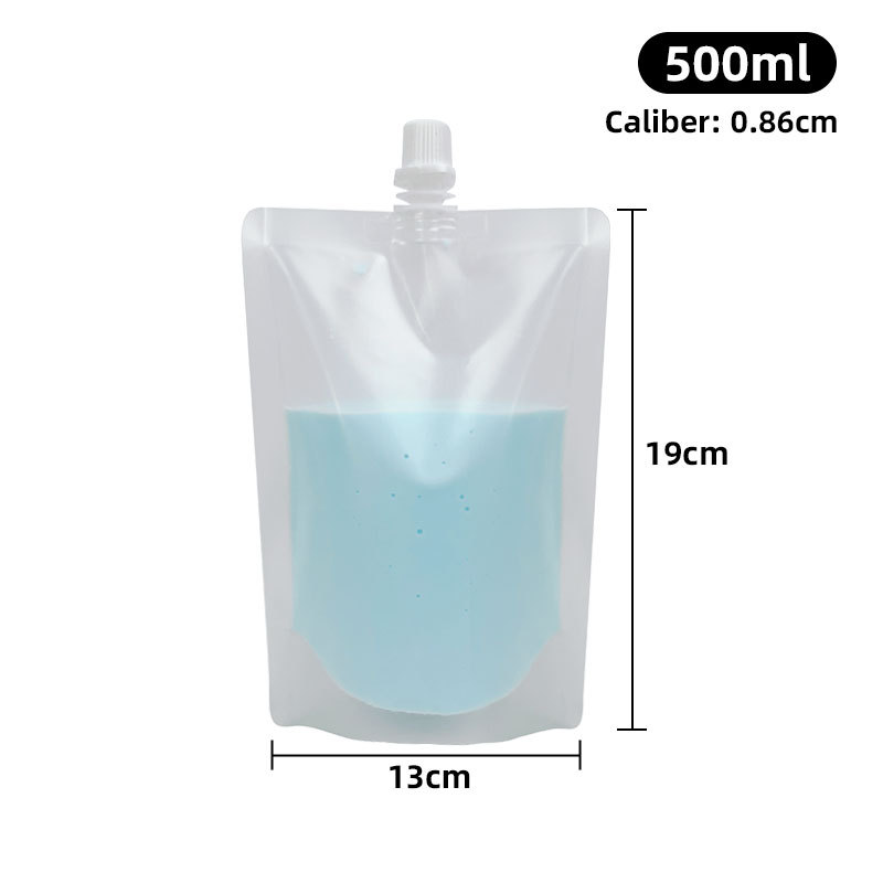 Boquilla de succión de leche de soja bolsa de pie paquete de té con leche bolsa transparente al por mayor bolsa de embalaje de boquilla desechable líquida de medicina china