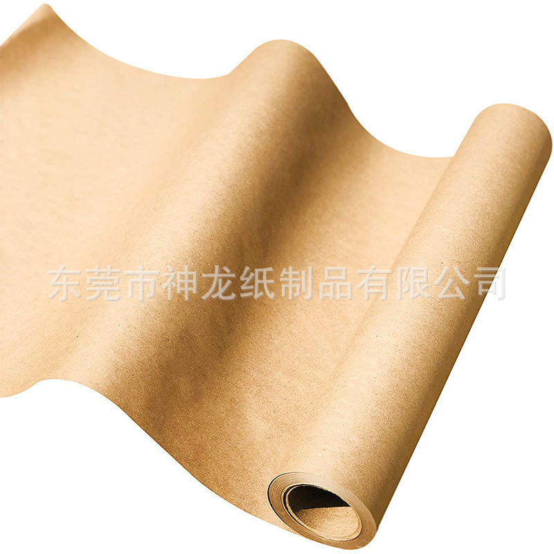 Fábrica al por mayor personalizada papel kraft marrón blanco doble adhesivo rollo de papel artesanal regalos paquetes de papel de embalaje