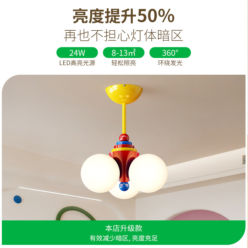 Memphis lámpara de la habitación de niños de espectro completo protector de ojos nórdico simple dormitorio principal lámpara de estudio Zhongshan lámpara 412L
