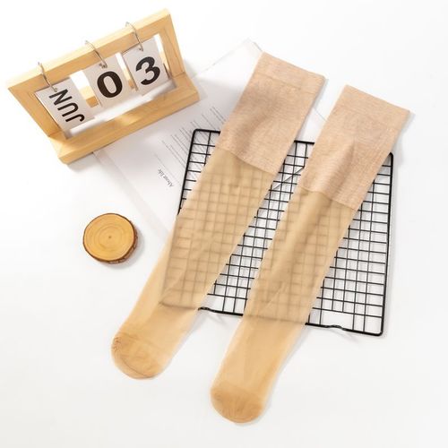 Sheer stockings for women, thin summer AC socks, warm leg cold protection knee socks, thin anti-snagging knee-high thigh socks