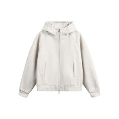 CATTEE美式解构拼接连帽开衫卫衣男女宽松cleanfit纯色短宽外套潮