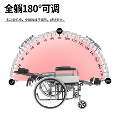 Lightweight, foldable manual wheelchair with solid tires and full recline function—manufacturer direct wholesale; wheelchair designed specifically for seniors and people with disabilities