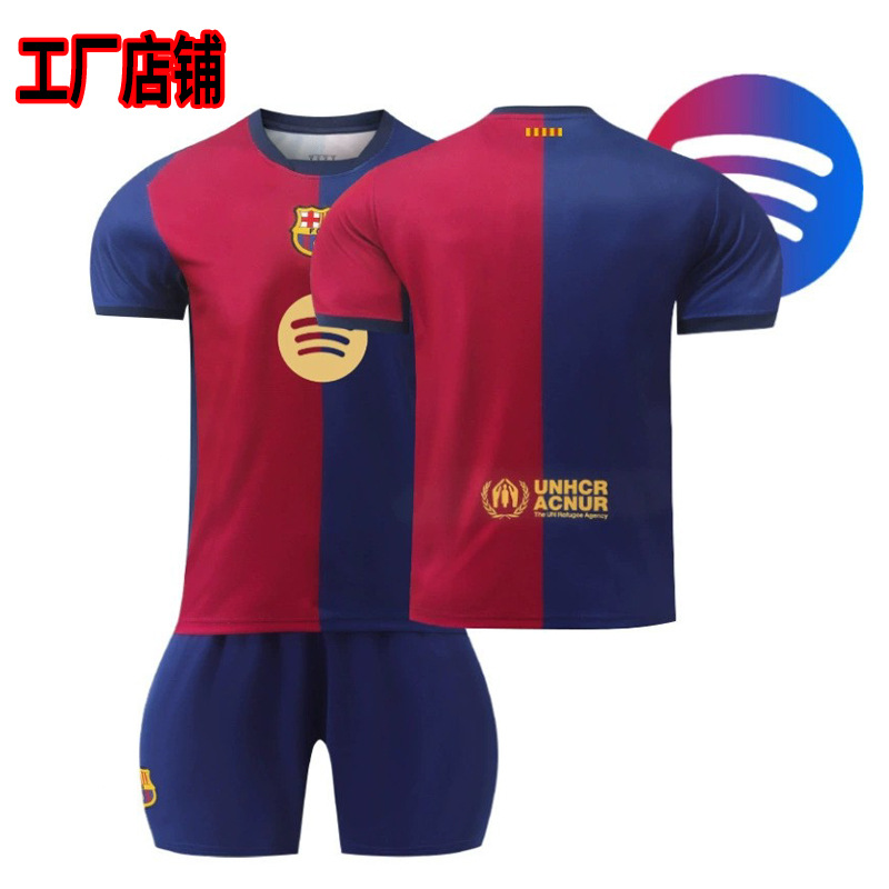 Conjunto de Uniforme de Fútbol 2425 Nuevo Jersey del Barcelona Local y Visitante Número 9 Lewandowski Número 10 Yarmar