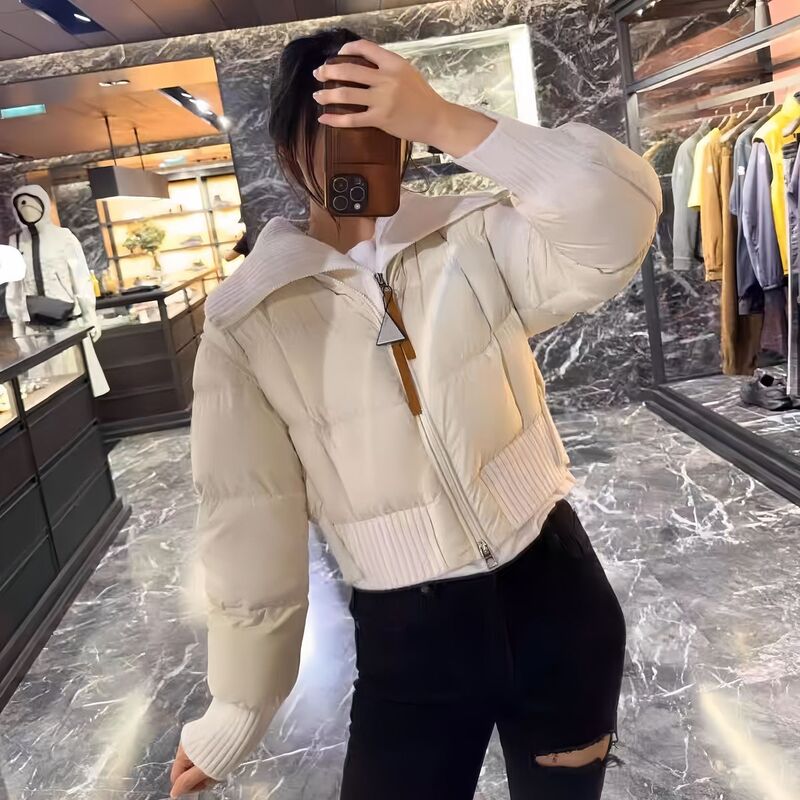 2025 Winter New Style m Mengjia Large Lapel Wool Splicing Thickeneded Goose down Jacket Women's Short Bomber Jacket 2025 Winter New Style m Mengjia Large Lapel Wool Splicing Thickeneded Goose down Jacket Women's Short Bomber Jacket