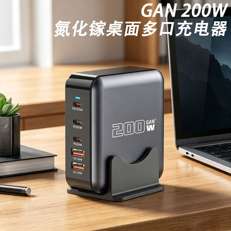 Cross-Border 220W Gallium Nitride Multi-Port Charger 20V5A High-Power Fast Charging Universal Charging Station for Mobile Phones and Laptops Cross-Border 220W Gallium Nitride Multi-Port Charger 20V5A High-Power Fast Charging Universal Charging Station for Mobile Phones and Laptops