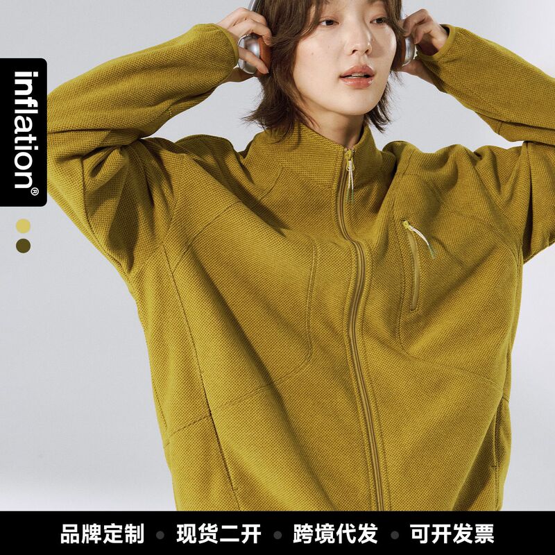 Jie Zhan Men's Clothing | Honeycomb Heated Stand-Up Collar Zipper Sweatshirt 26 Spring and Summer New Outdoor Fleece Sports Jacket