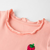 Short sleeve T-shirt girl's, children's cotton top, summer summer clothing, children's clothing, 1 sample, 3 years