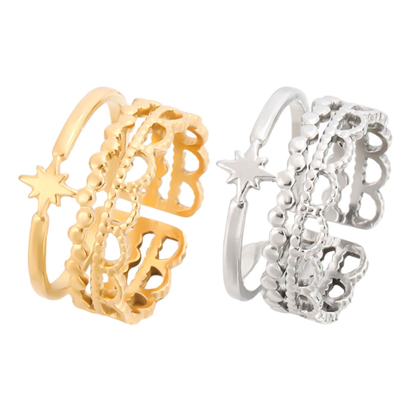 Open Ring Classification Fashion Star Stainless Steel Plating Open Ring