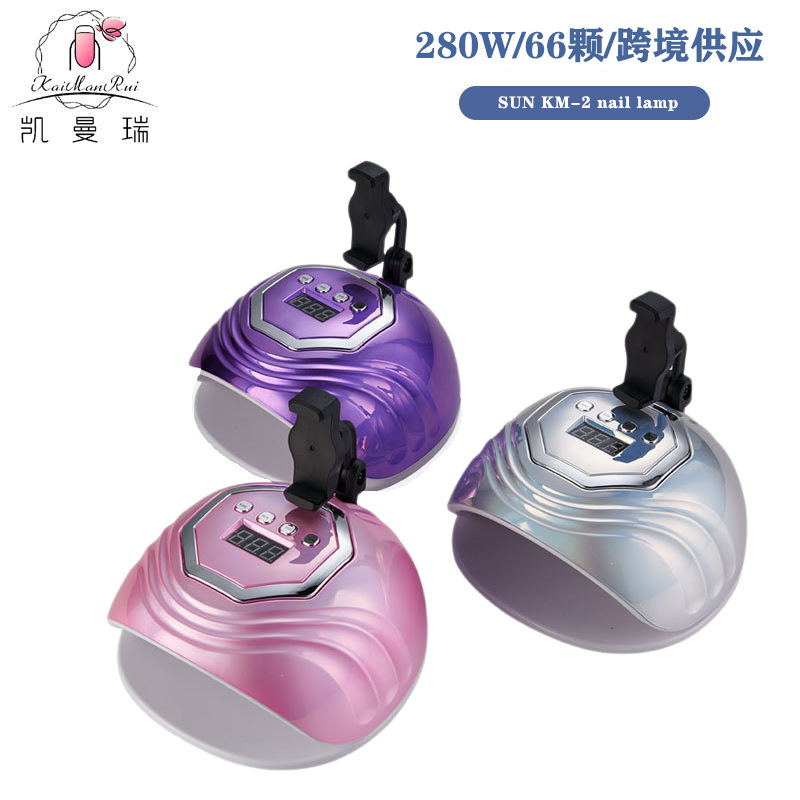 Lámpara de Uñas de Alta Potencia de 280W con Luz Roja, Lámpara UV Portátil para Curar Esmalte de Uñas en Gel, Venta al por Mayor Transfronteriza