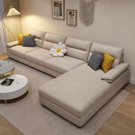 官方旗舰店新款奶油风沙发科技布免洗客厅小户型北欧布艺
