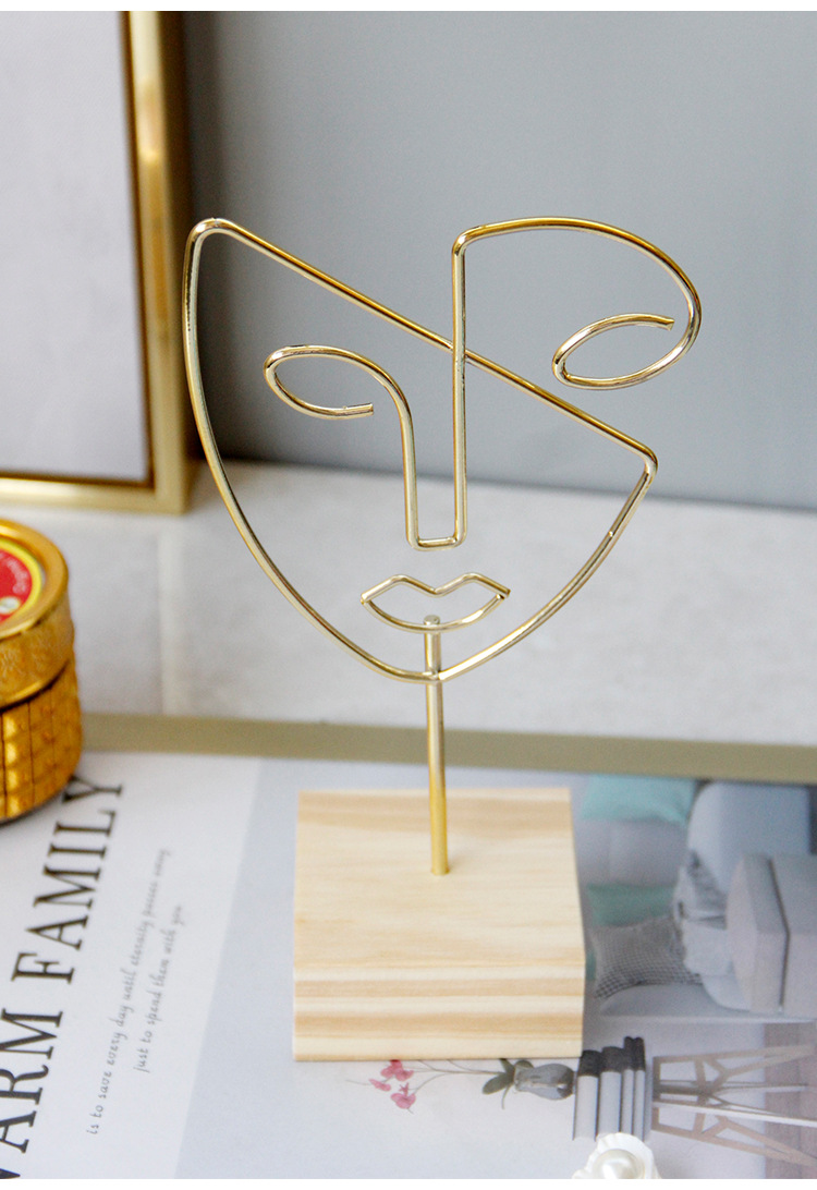 180g Weight Jewelry Rack Classification 1 Piece Quantity Iron Material Human Face Pattern Nordic Style, Modern Style Style Nordic Style Modern Style Human Face Iron Jewelry Rack 16