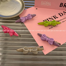 韩国大东门潮流蝴蝶结碎发鸭嘴夹甜美少女网红发饰品小清新刘海夹