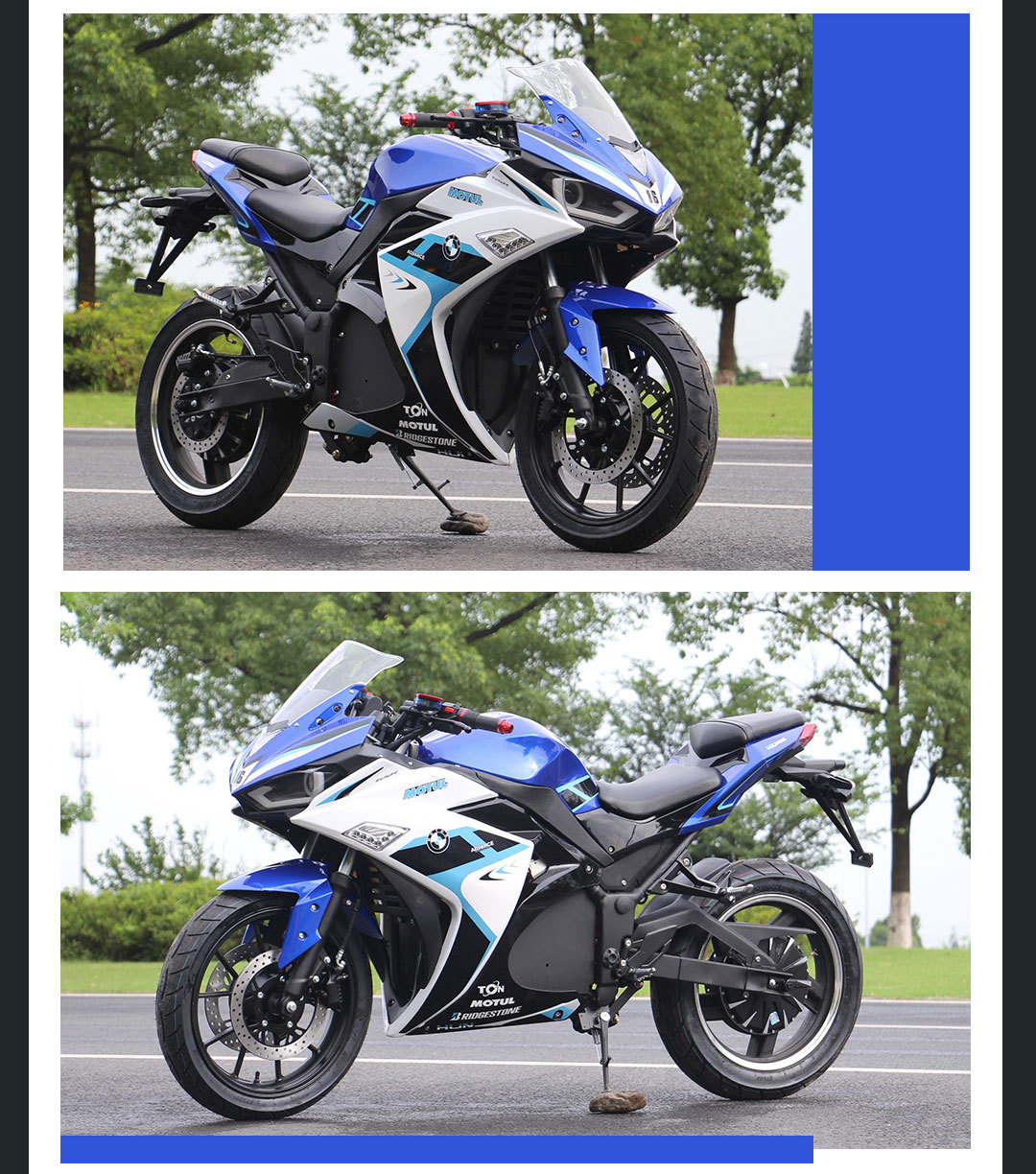 Electric Motorcycle Exports R3 Heavy-Duty Electric Motorcycle for Adults 72V Large Sports Car